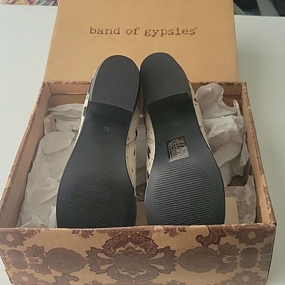 $278 NEW BAND OF GYPSIES THE FREE RODEO OFF WHITE BLACK BOOTS BOOTIES 9 9.5 NWT - Picture 6 of 13